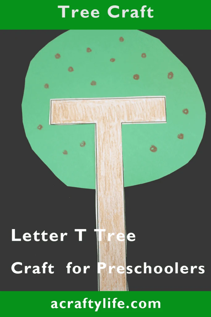 Make a fun and easy letter T craft for preschoolers. This easy craft has a free printable template of the letter T.