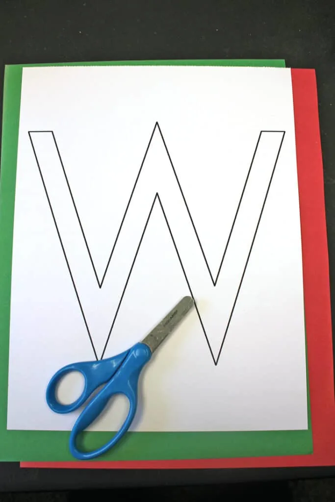 Try this fun Letter W watermelon craft for preschoolers. Letter W outline printable temple for letter crafts. 