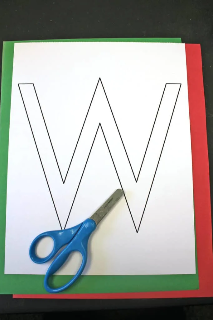 Try this fun Letter W watermelon craft for preschoolers. Letter W outline printable temple for letter crafts.