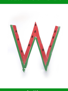 Try this fun Letter W watermelon craft for preschoolers. Letter W outline printable temple for letter crafts.
