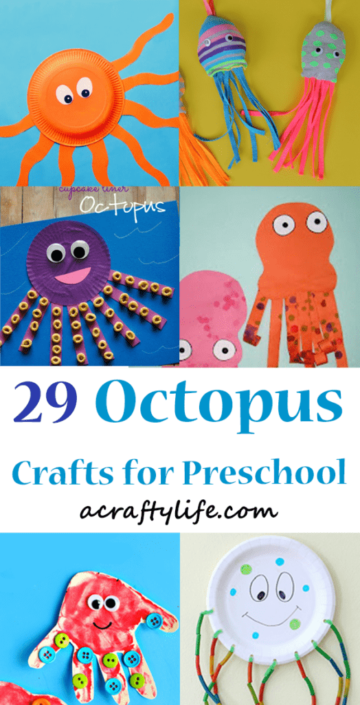 Try some fun octopus crafts for preschool. These crafts for kids would be great for an ocean theme or the letter O.