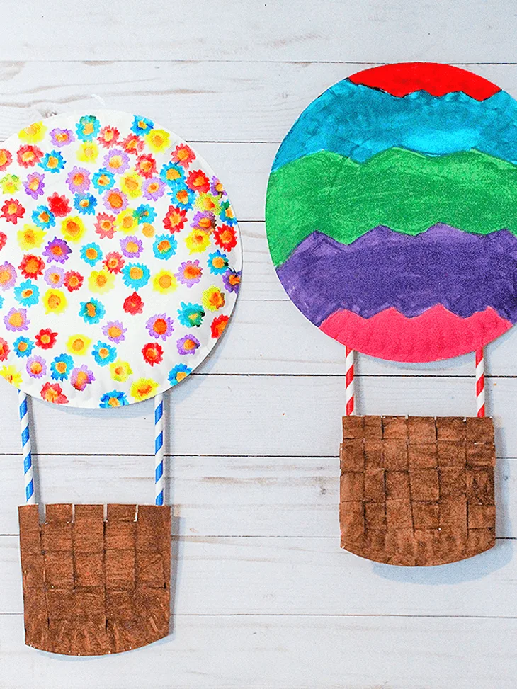 Make you own colorful hot air balloon craft for preschoolers. There are a bunch of fun and easy crafts for kids to try.