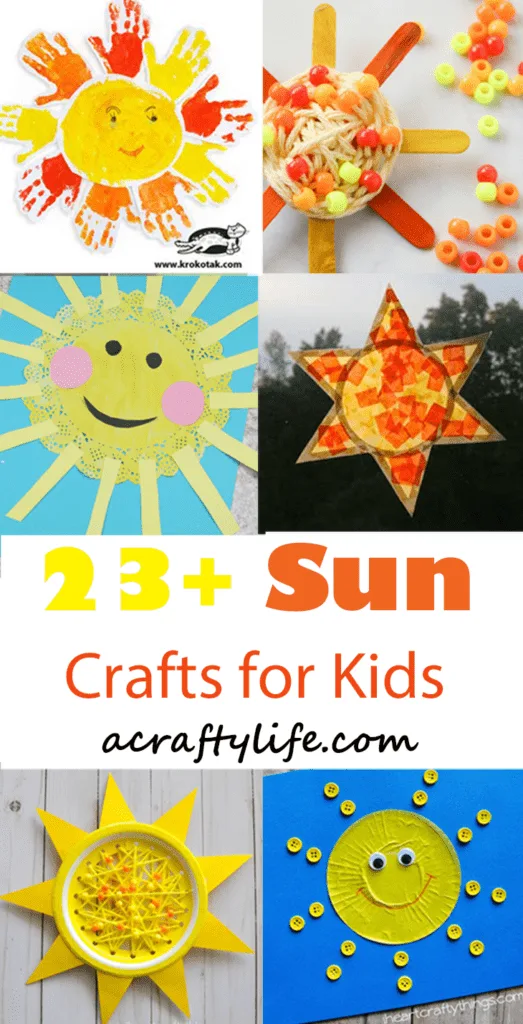 sun kids craft - spring craft - crafts for kids- kid crafts - acraftylife.com #preschool #kidscraft #craftsforkids