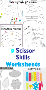 9 Easy Scissor Skills Printable Worksheets for Preschool - A Crafty Life
