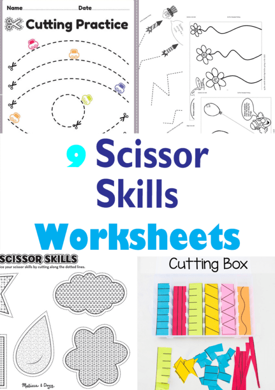 9 Easy Scissor Skills Printable Worksheets for Preschool A Crafty Life