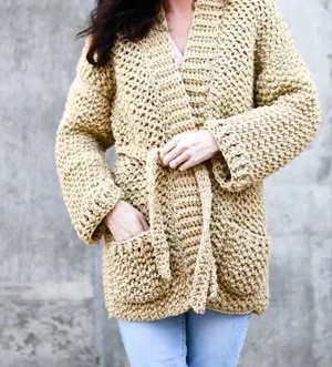 Try some of these free crochet cardigan patterns. There are lots of different kinds to pick from.