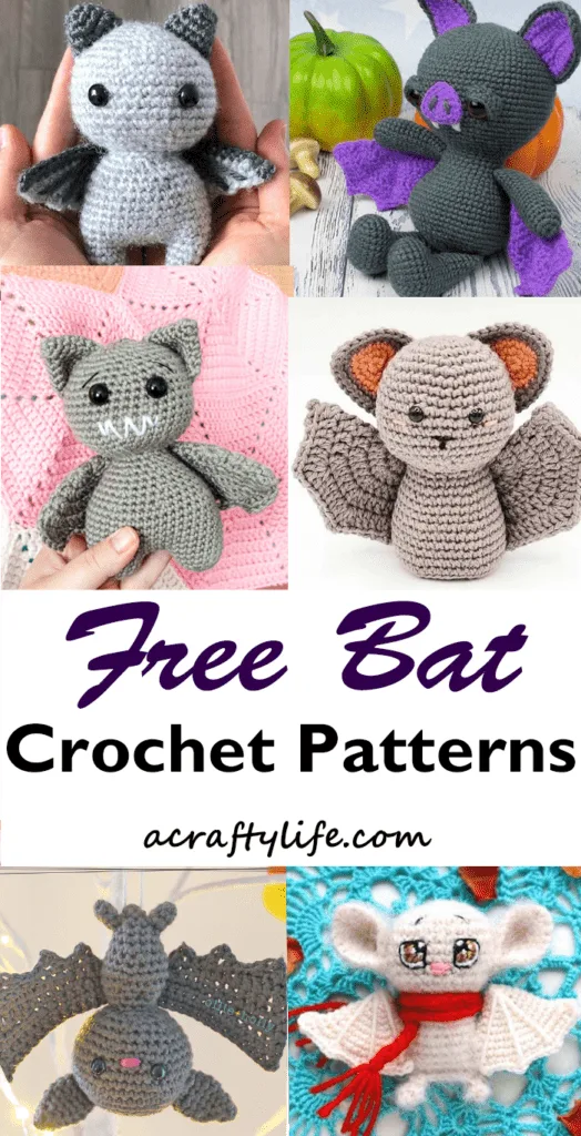Make your own cute free bat crochet amigurumi patterns.