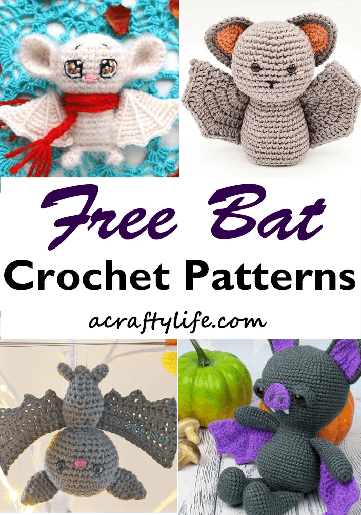 Make your own cute free bat crochet amigurumi patterns.