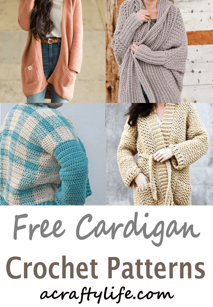 Try some of these free crochet cardigan patterns. There are lots of different kinds to pick from.