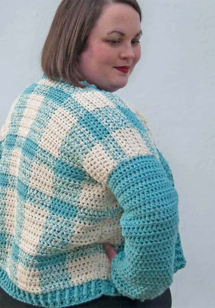 Try some of these free crochet cardigan patterns. There are lots of different kinds to pick from.