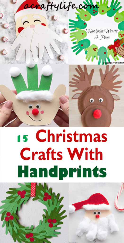 Try some of these fun Christmas crafts with handprints. There are Santa crafts, reindeer crafts and more.