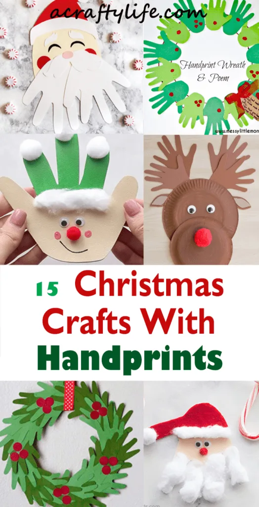 Try some of these fun Christmas crafts with handprints. There are Santa crafts, reindeer crafts and more.