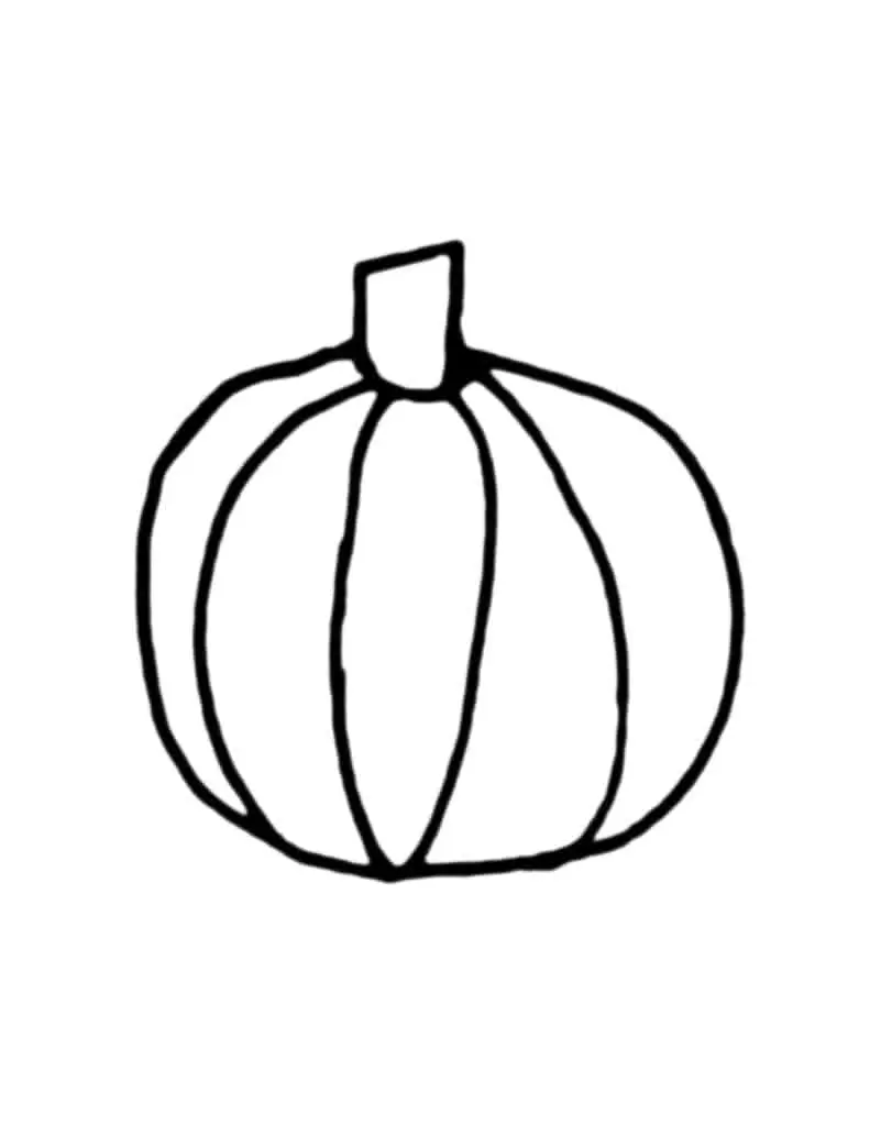 Pumpkin outline for crafts and coloring.