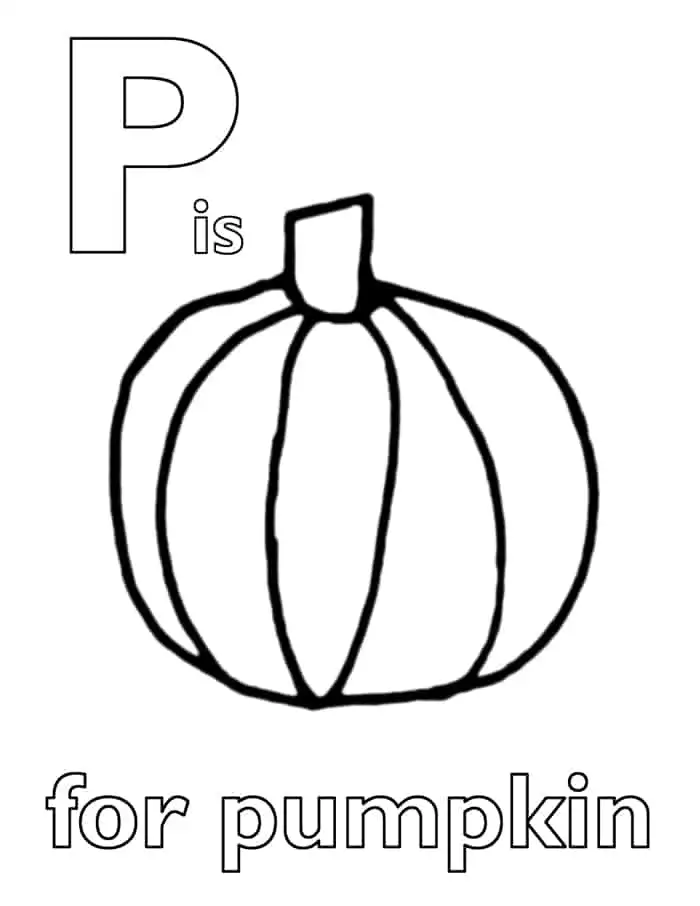 Pumpkin printable page for crafts and coloring.