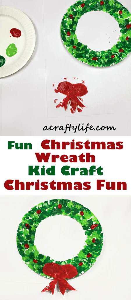 Try this fun and easy Christmas wreath craft for kids. You need a paper plate and some paint.