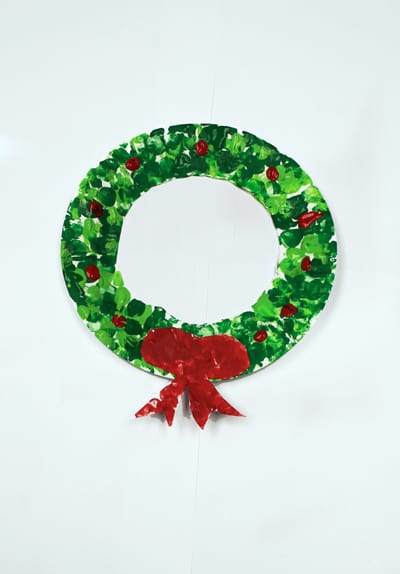 Tissue Paper Christmas Wreath Craft