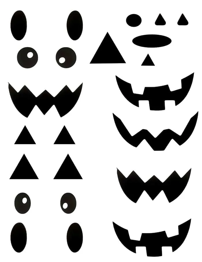 jack-o-lantern faces printable