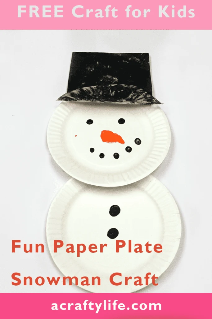 Try this easy snowman craft for kids made using paper plates.