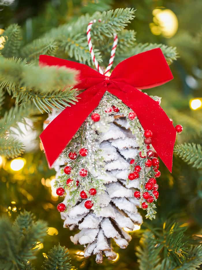 Make some fun Christmas crafts with pine cones.