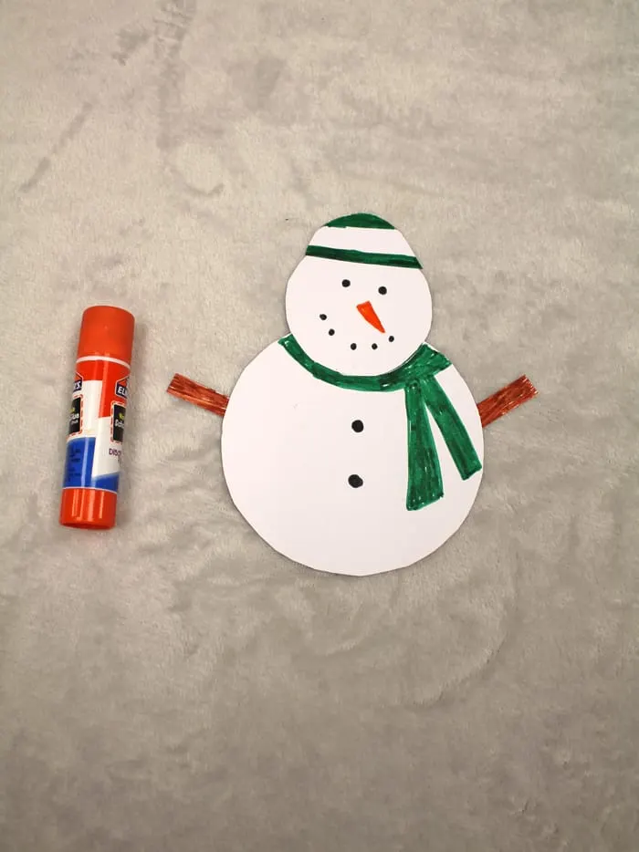 Make a fun and easy paper snowman ornament craft for kids.