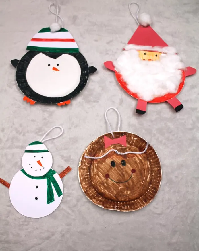 Make a fun and easy paper snowman ornament craft for kids.