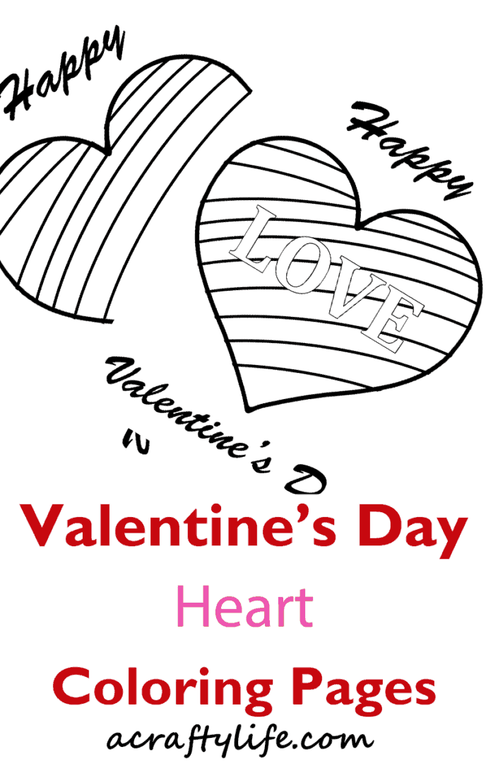 Valentine's Day Coloring Sheet - Free Printable - A Crafty Life