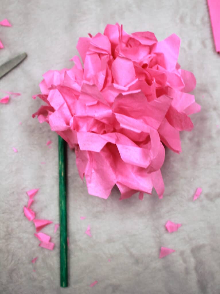 Learn how to make fun tissue paper flowers with this easy craft. This craft needs just a few supplies.