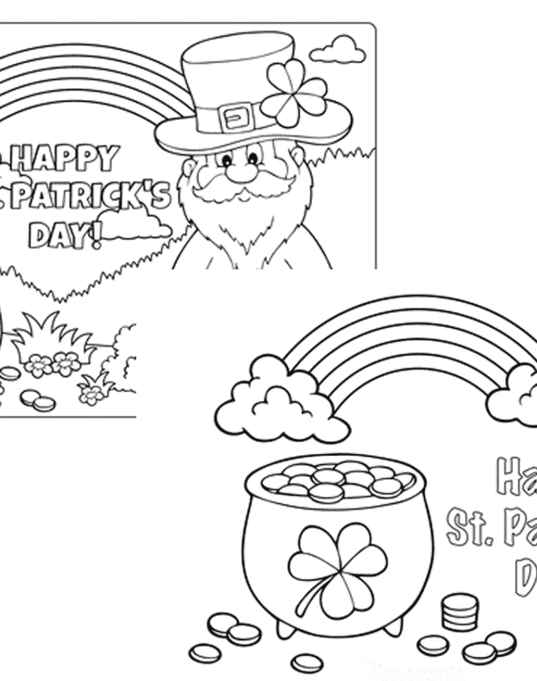 Saint Patrick's Day Coloring Pages Printable - A Crafty Life