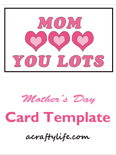 Print out this Mother's Day card template for an easy preschool craft.