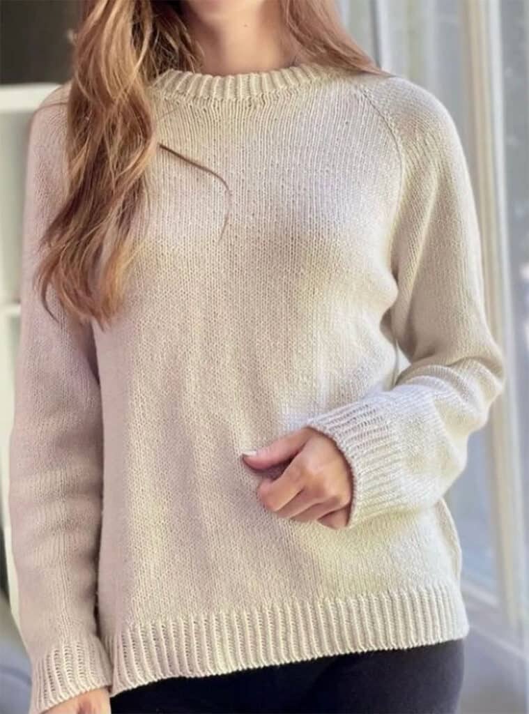Try this raglan knit sweater pattern.