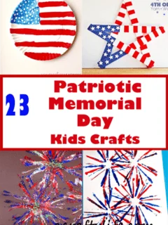 Try some of these fun and easy patriotic crafts. These crafts would be great for Memorial Day or the 4th of July.