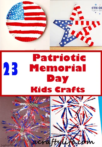 Try some of these fun and easy patriotic crafts. These crafts would be great for Memorial Day or the 4th of July.