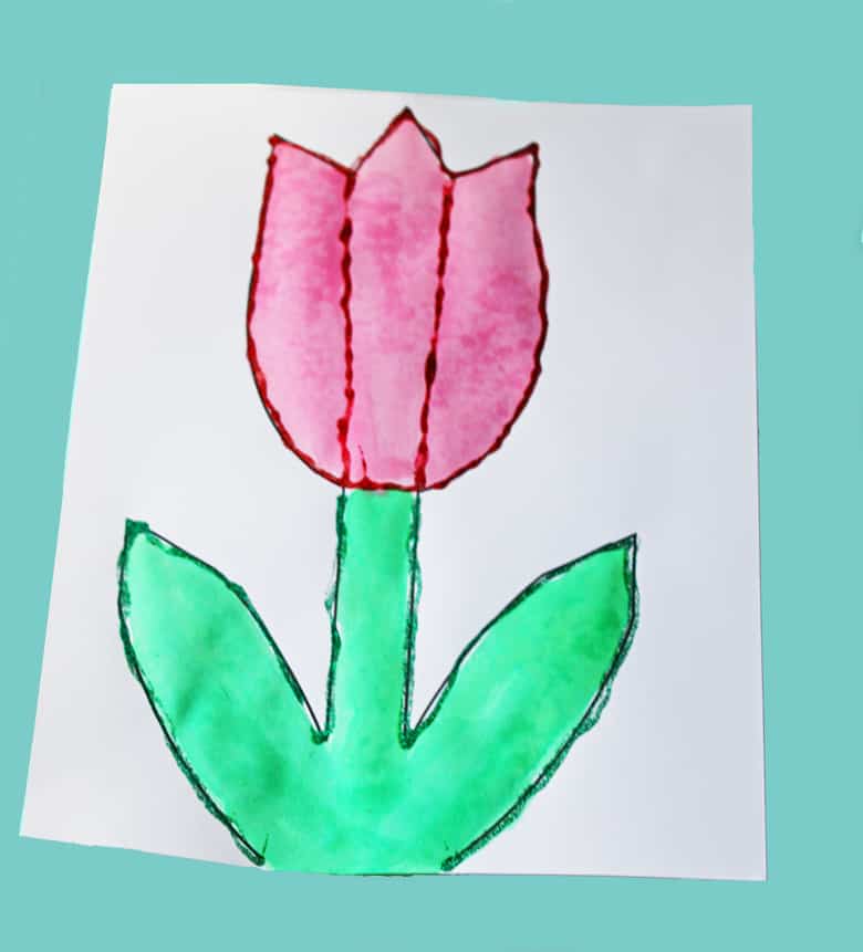 Make this easy and fun spring flower craft for kids. There is a free tulip printable.