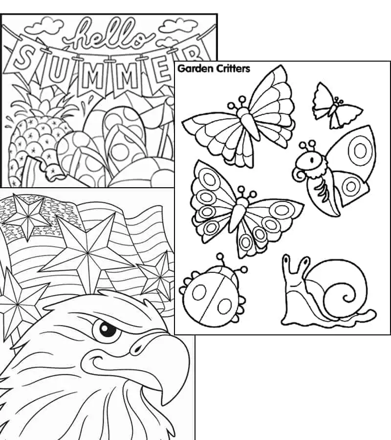 Print some of these summer coloring pages for free.