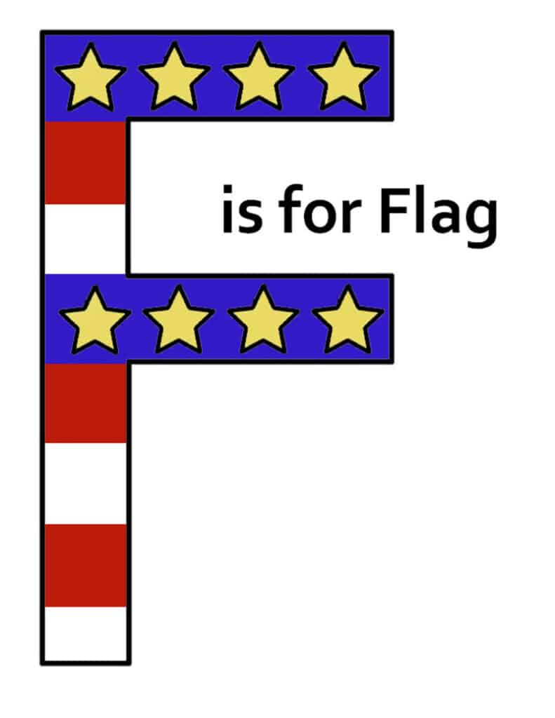 Try this easy American Flag craft for the letter F. Great for preschool.