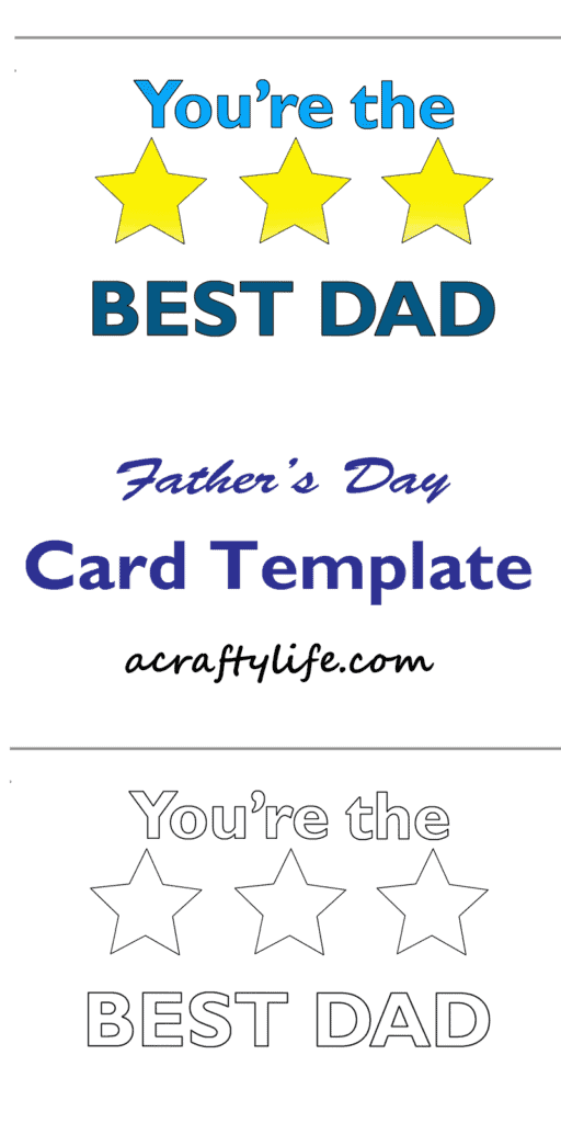 Make your own Father's Day card with this free printable template. Great for preschool.