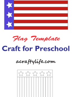 Try this free printable template for an American Flag craft for preschoolers. This is an easy craft to make.