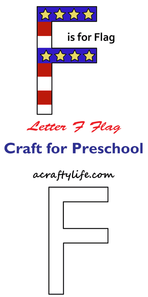 Try this easy American Flag craft for the letter F. Great for preschool.