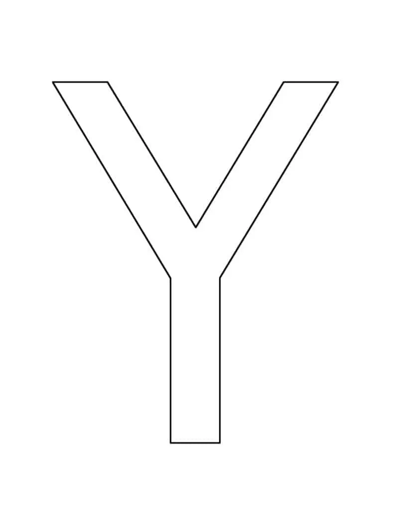 Use this letter Y printable template to make an easy yarn craft for preschool.