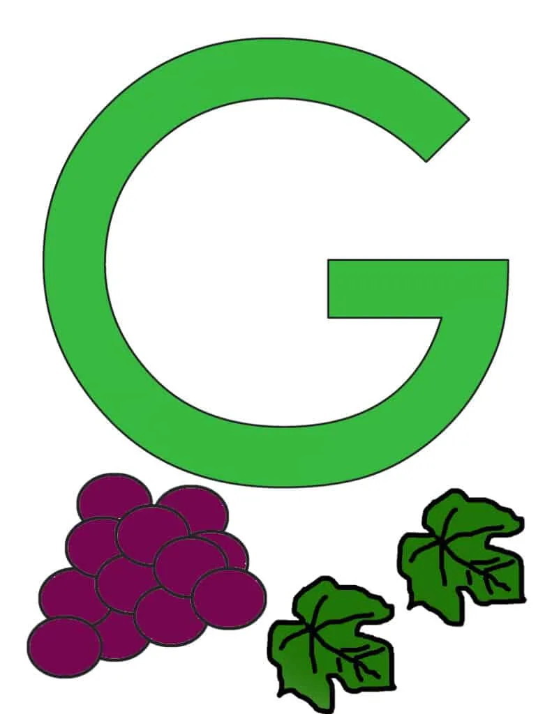 Make this fun and easy letter G grape craft for kids.