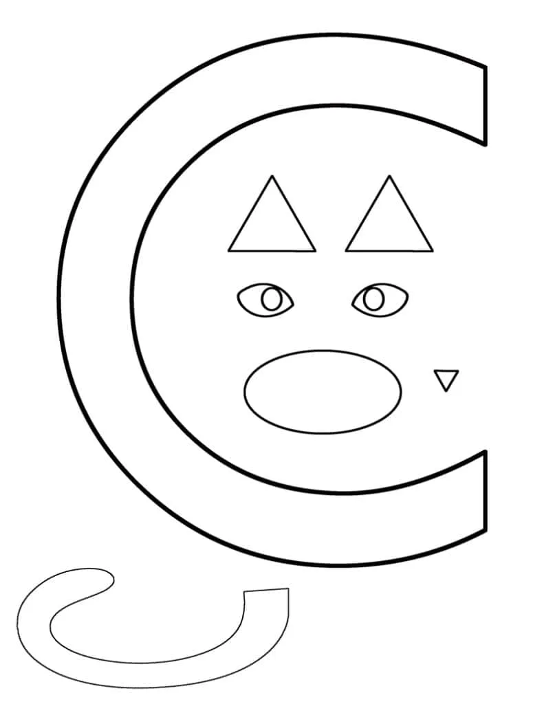 Make an easy letter C craft with this free template.