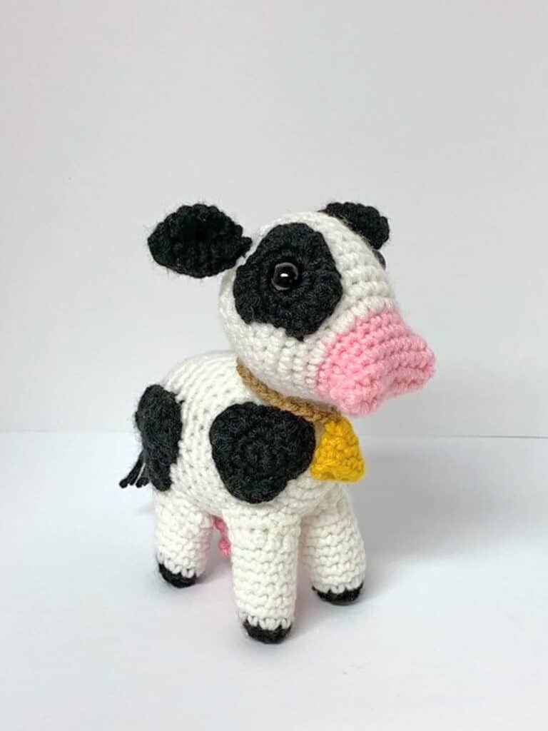 Make your own adorable crocheted cow.