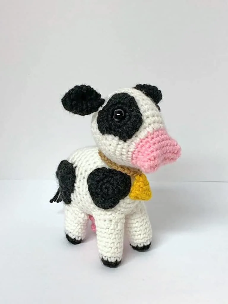 Make your own adorable crocheted cow.