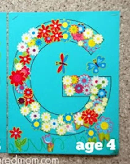 G is for garden letter craft for preschool.