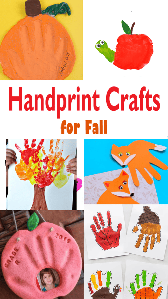 Make some of these fun and easy handprint crafts for fall. There are lots of different crafts to keep the kids entertained.