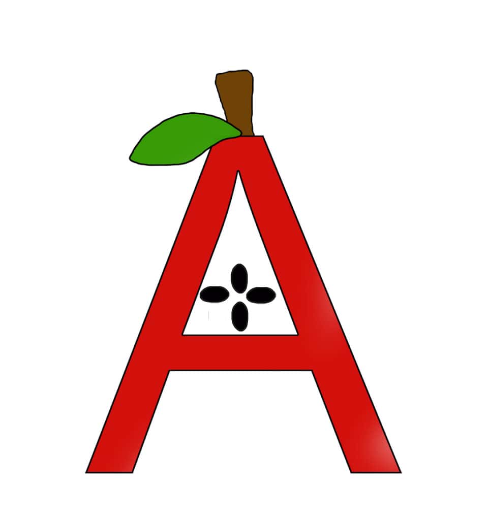 apple craft for the letter A