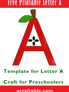 Make a printable letter A apple craft with this easy template.