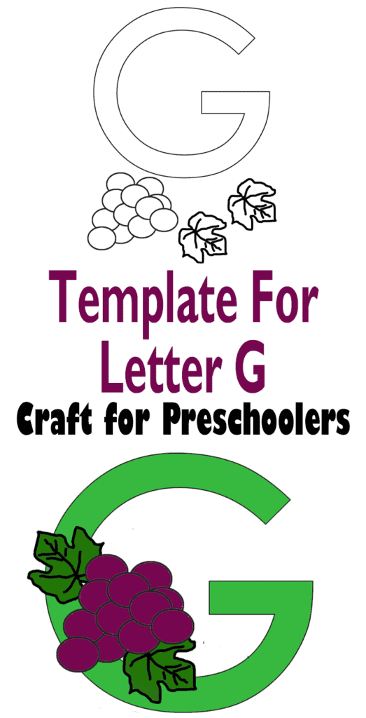 Make an easy letter G craft for kids. This  letter G template craft is easy to do.