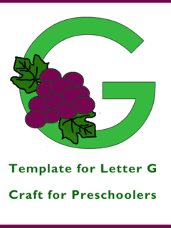 Make an easy letter G craft for kids. This letter G template craft is easy to do.