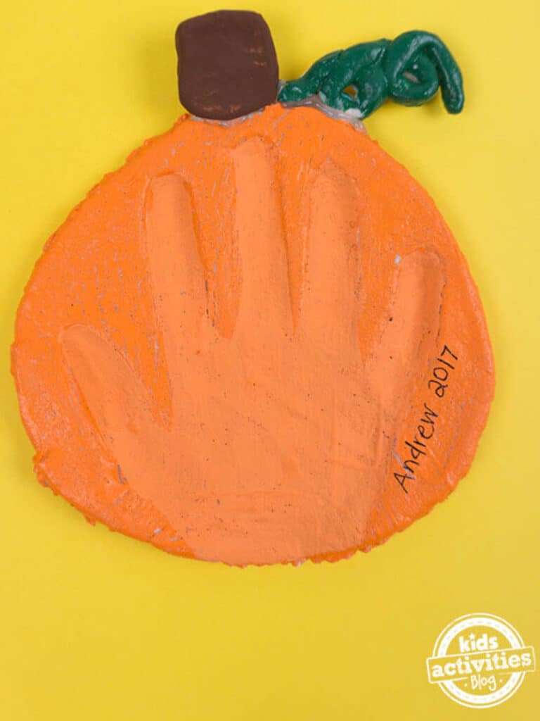 Make a salt dough handprint keepsake craft for kids.